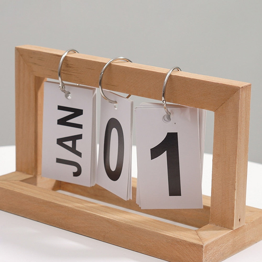 Holz Flip Desktop Dagkalender | Skanto