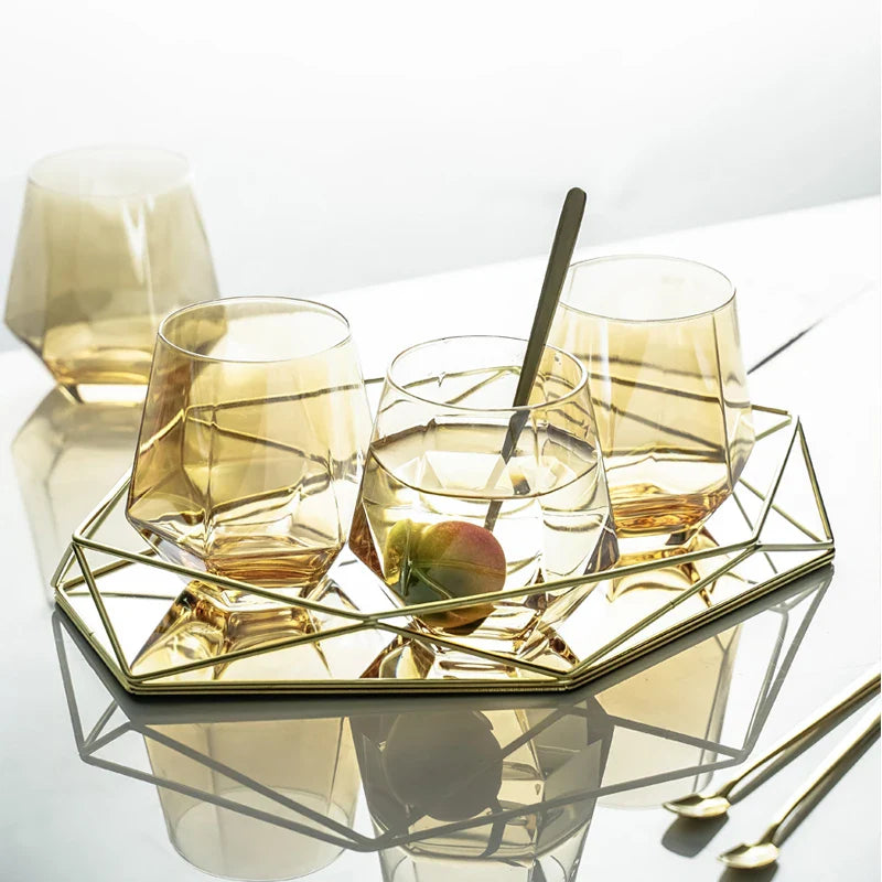 Polygon Glass Tray Skanto