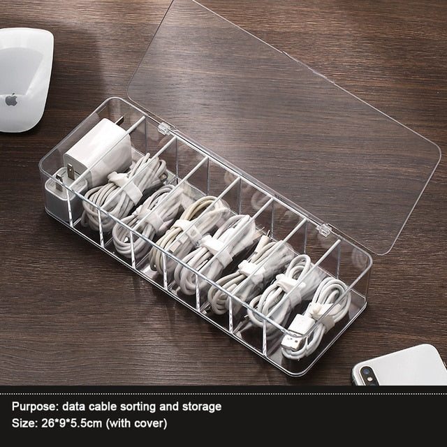Transparent Kabel Organizer Boks | Skanto