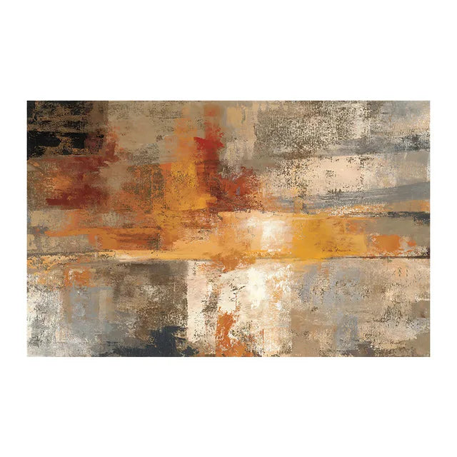 Large Format Abstract Wall Art Fine Art Canvas Prints Beige Gray Orange Neutral Color Modern Wall Decor Picture for Modern Living Room Decor | Skanto