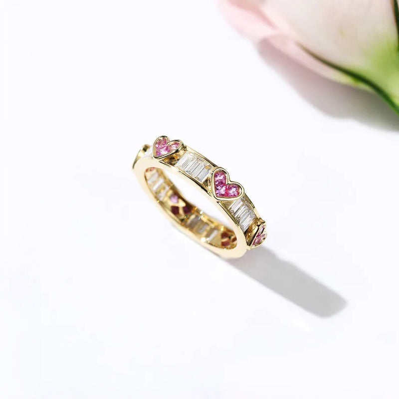 Skanto | Elegante Hjerte Wrap Baguette Diamant Ring