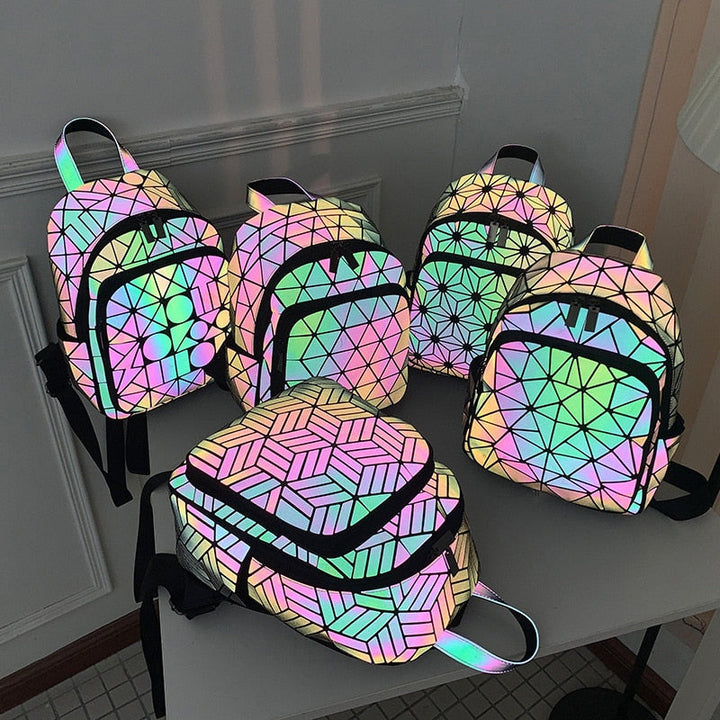 Skanto | Rainbow Rise Luminous Holographic Ryggsekk