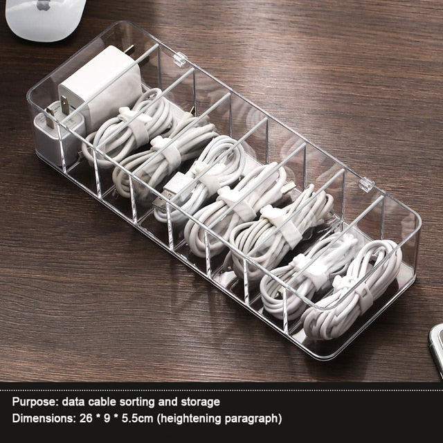 Transparent Kabel Organizer Boks | Skanto