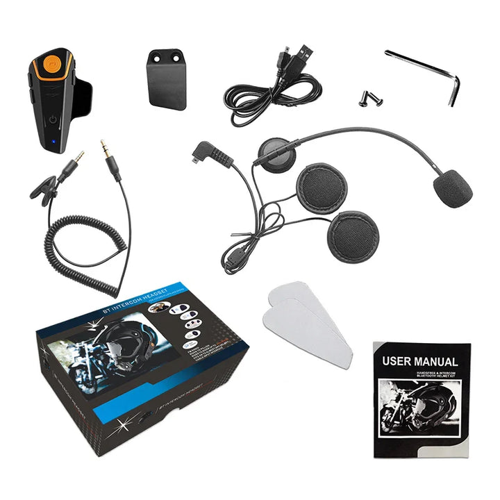 Skanto | Vanntett Bluetooth motorsykkel intercom med FM og 1000M rekkevidde – RoadLink
