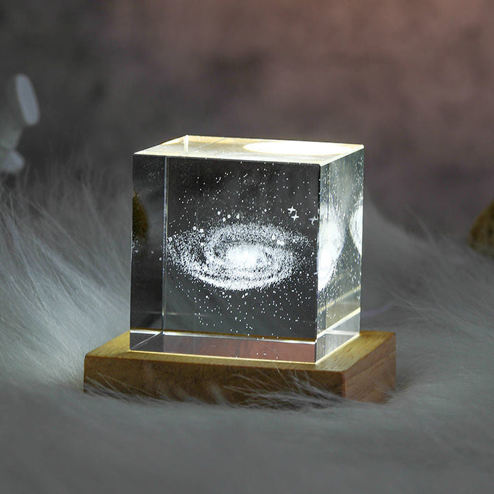 Skanto | 3D Krystall Cube Måne Nattlampe