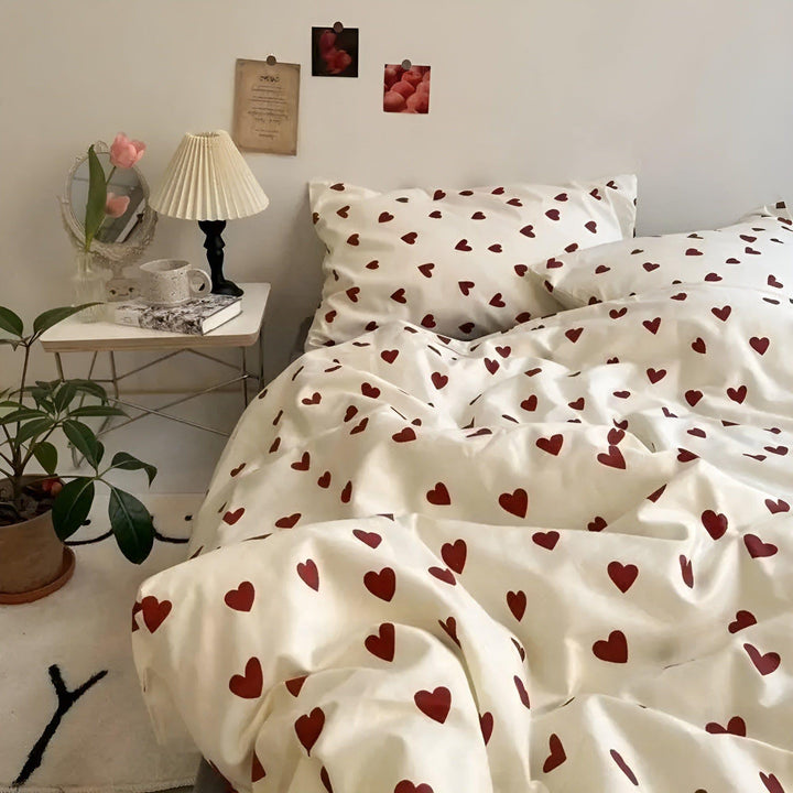 HeartDream Sengetøysett – Dynetrekksett med hjertemotiv