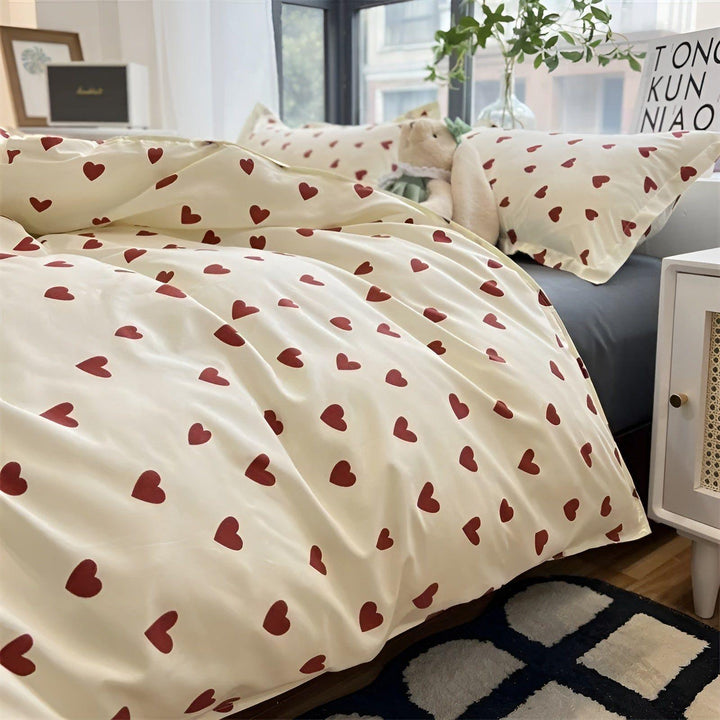HeartDream Sengetøysett – Dynetrekksett med hjertemotiv