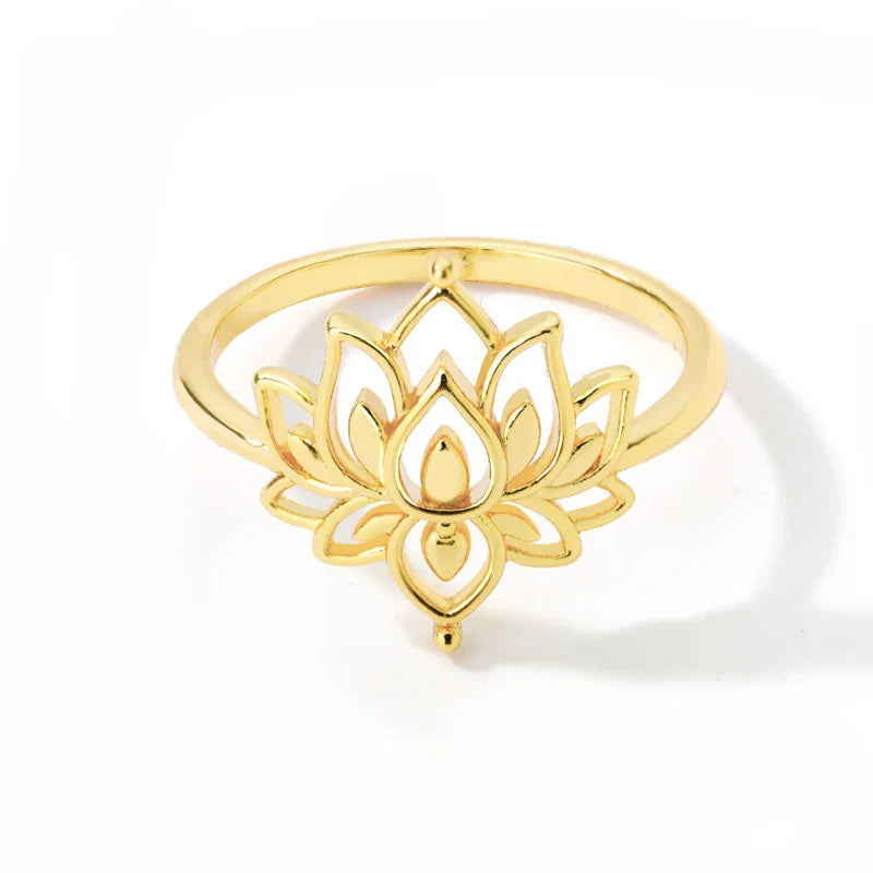 Skanto | Delikat Lotus Blomst Kontur Ring