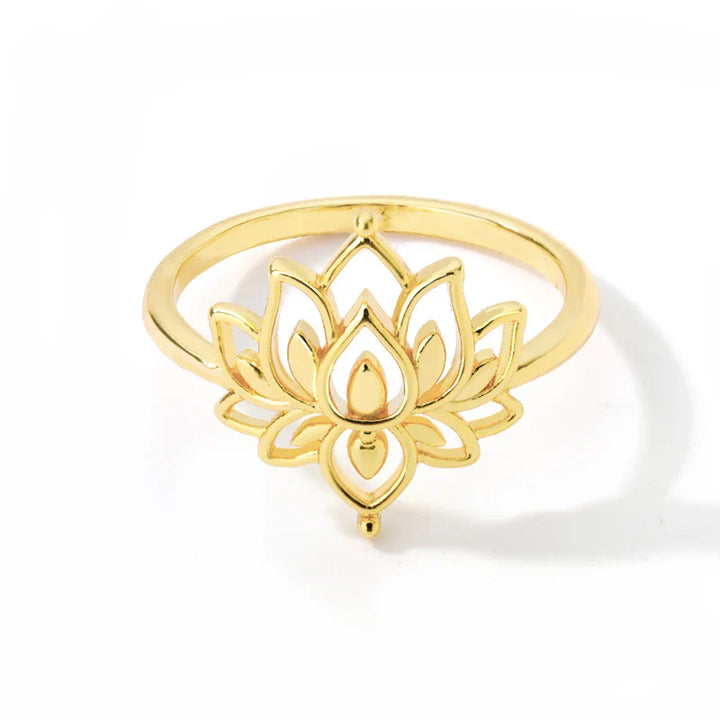 Skanto | Delikat Lotus Blomst Kontur Ring