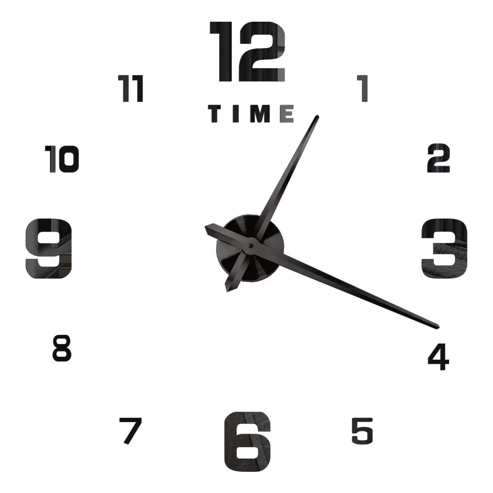 Large DIY 3D Mirror Acrylic Wall Clock for Kitchen, Dining Room, Living Room | Skanto