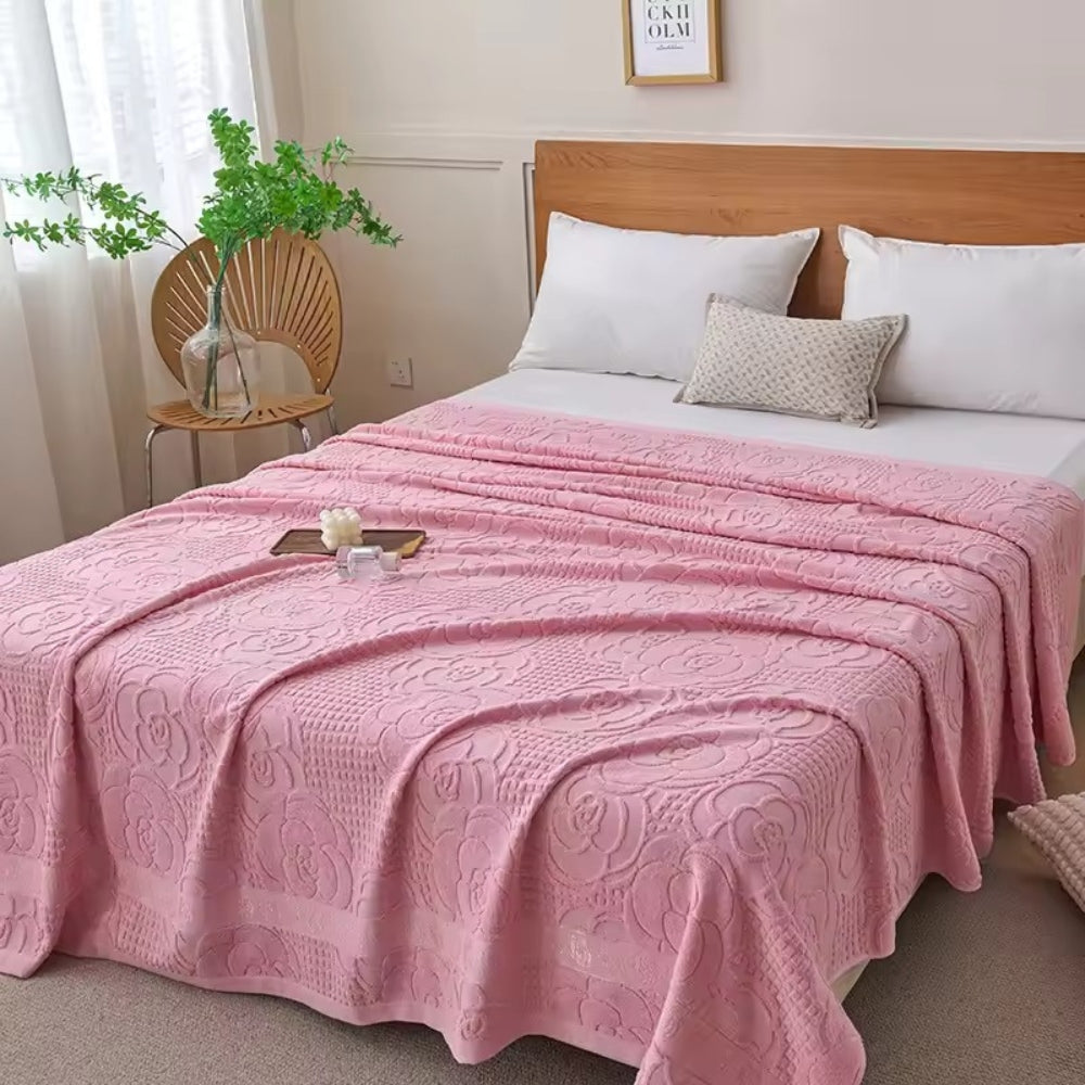 Skanto | Flora Terry Cotton Weave Blanket