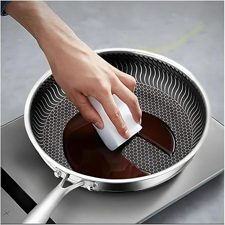 Skanto | Kasserolle i rustfritt stål med non-stick og hexa-design