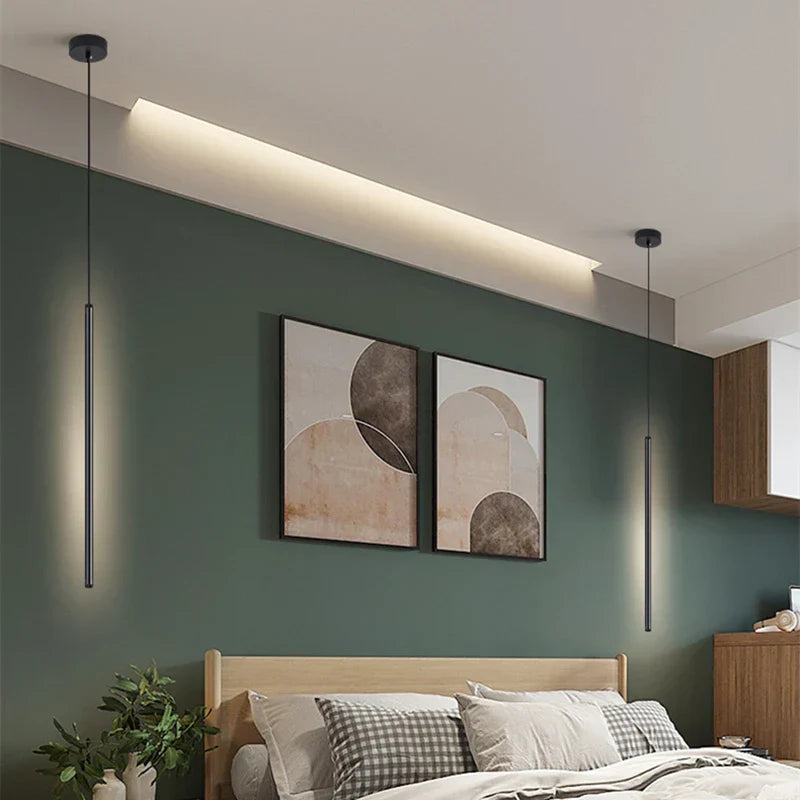 Skanto | Nordisk LED Pendellampe: Minimalistisk design med kreative linjer, perfekt for soverommet, spiseområde
