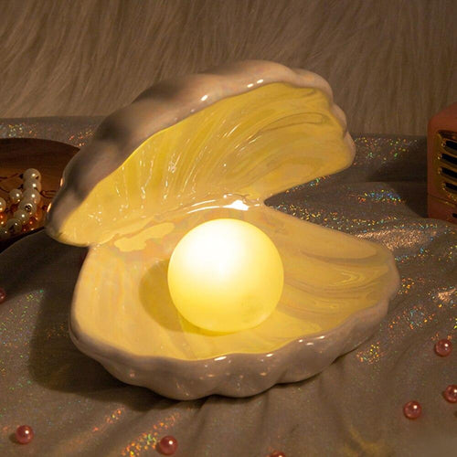 ShellGlow Lampe – Elegant Skallbelysning med Perle Skanto