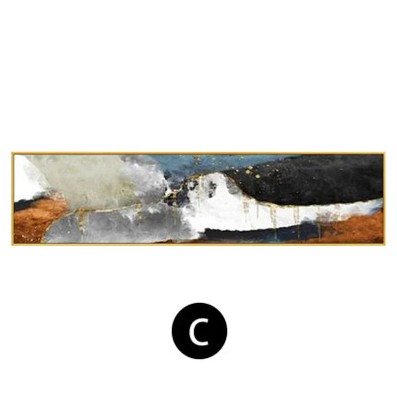 Moderne farger Mørk Abstrakt Veggkunst Fin Kunst Lærredstrykk Bredformat Bilder For Over Sofa Bilder For Over Sengen | Skanto