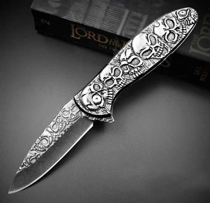 Taktisk Natt Skull Foldbar Lommekniv | Skanto