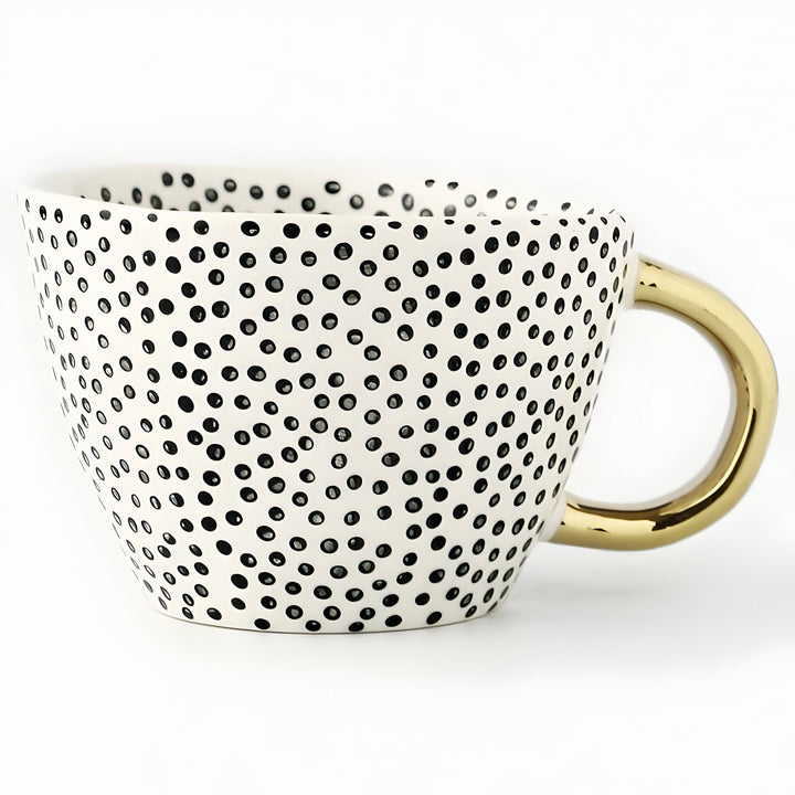 Keramikkopp med geometrisk design – Stilig og moderne | Ideell for kaffe eller te | Skanto