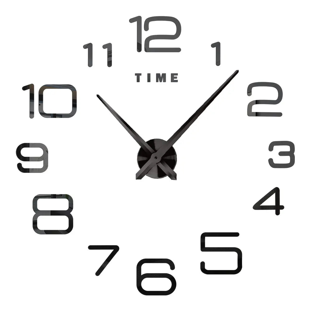 Large DIY 3D Mirror Acrylic Wall Clock for Kitchen, Dining Room, Living Room | Skanto