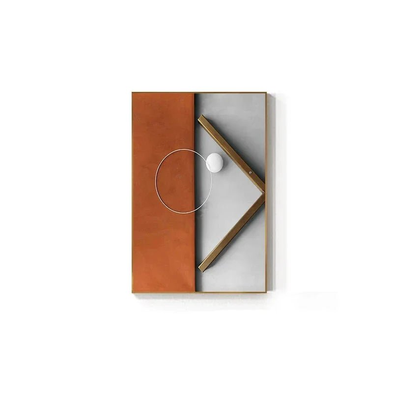 Modern Aesthetic Abstract Geometry Wall Art Fine Art Canvas Prints Pictures For Luxury Apartment Living Room Dining Room Entry Foyer Art Decor | Skanto