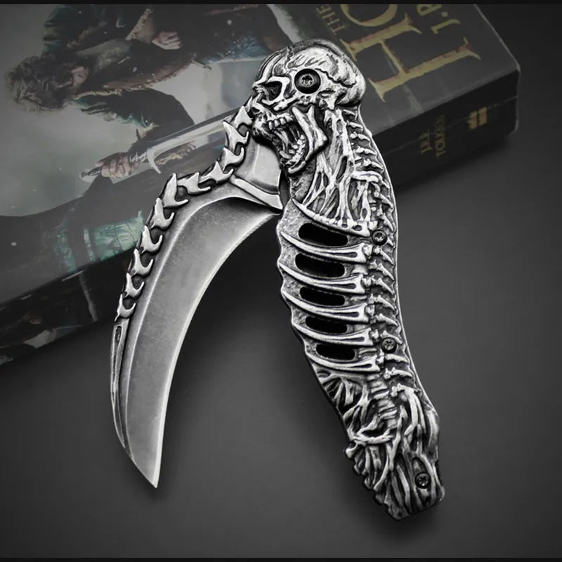 Taktisk Natt Skull Foldbar Lommekniv | Skanto