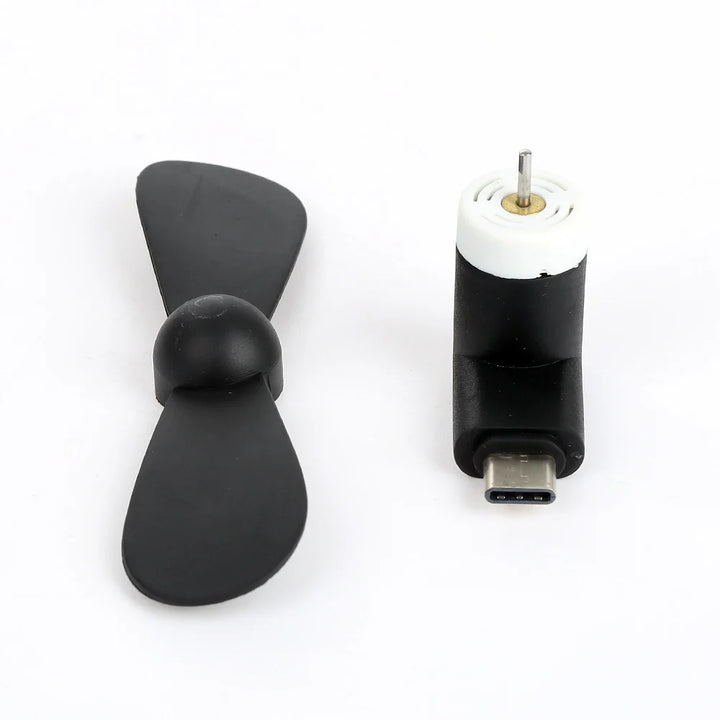 Kreativ Mini Bærbar Mikro USB Vifte - 5V 1W Mobiltelefon USB Gadget Vifter Tester for Type-C USB-C Kjølevifte | Skanto