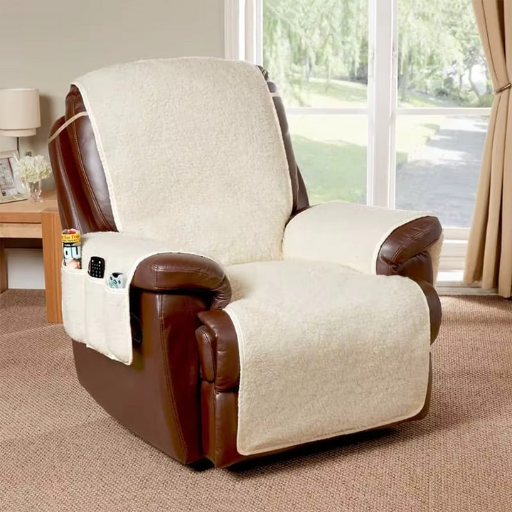 Skanto | Plush Fleece Recliner og Lenestol Beskyttelsespad – Tjukk, Antiskli Møbelovertrekk
