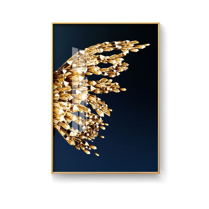 Gullne Sommerfugl vinger Boutique Abstrakt Veggkunst Fin Kunst Lerret utskrifter Moderne Bilder For Luksuriøs Stue Soverom Stilfull Glamour Boliginnredning | Skanto