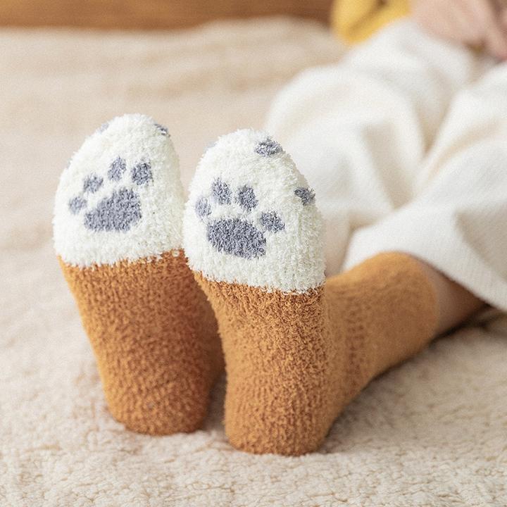 Skanto | Fluffy Fuzzy Katteklør Sokker