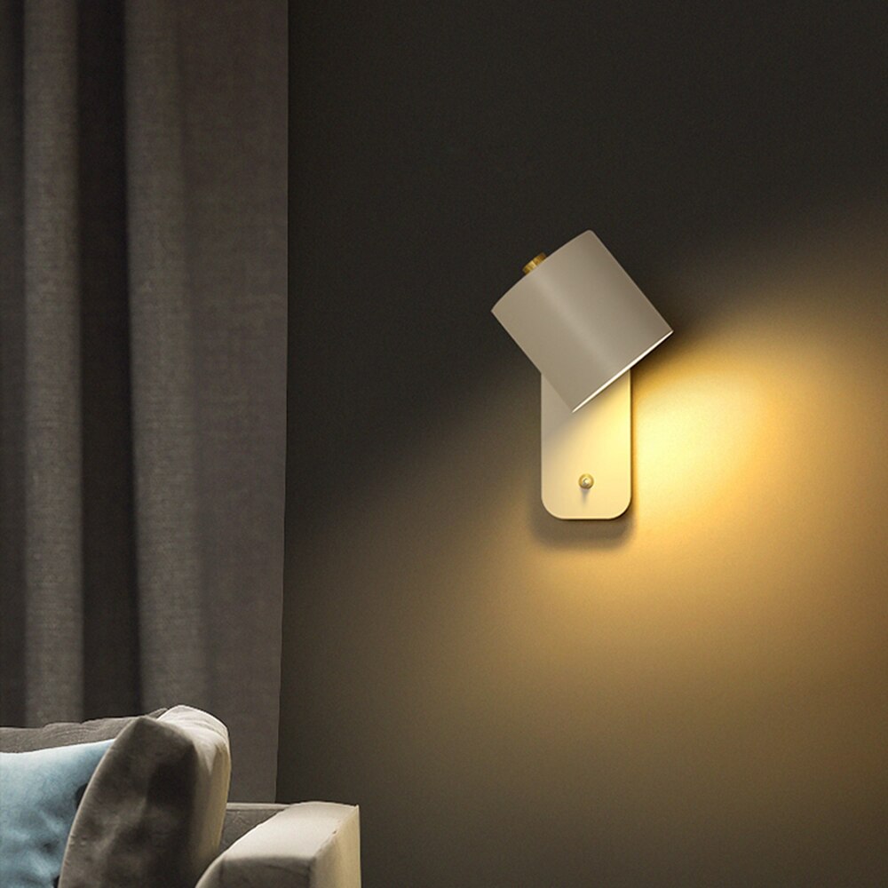 Skanto | Moderne LED Vegglamper med Bryter Innendørs Hjemmedekor Lys