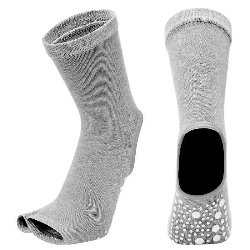 Skanto | Non-slip hurtig tørk yoga og pilates sokker for kvinner bomullsblanding med silikongrep