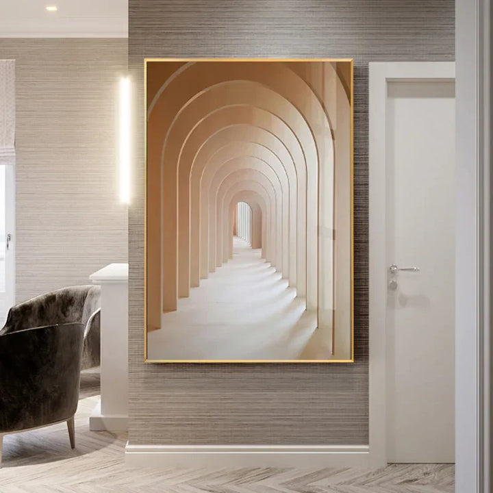 Minimalist Abstract Architectural Wall Art Fine Art Canvas Prints Posters Pictures For Modern Apartment Living Room Home Office Decor | Skanto