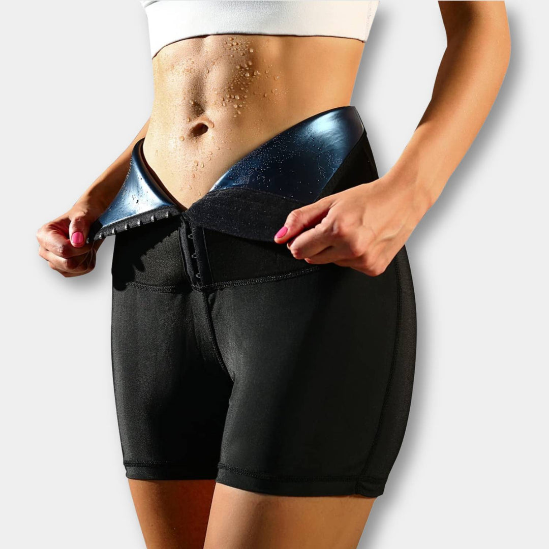 Skanto | SweatFit Midjeformende – Høyt liv Sauna Legging med Midje Trener for Kvinner