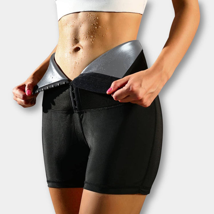 Skanto | SweatFit Midjeformende – Høyt liv Sauna Legging med Midje Trener for Kvinner