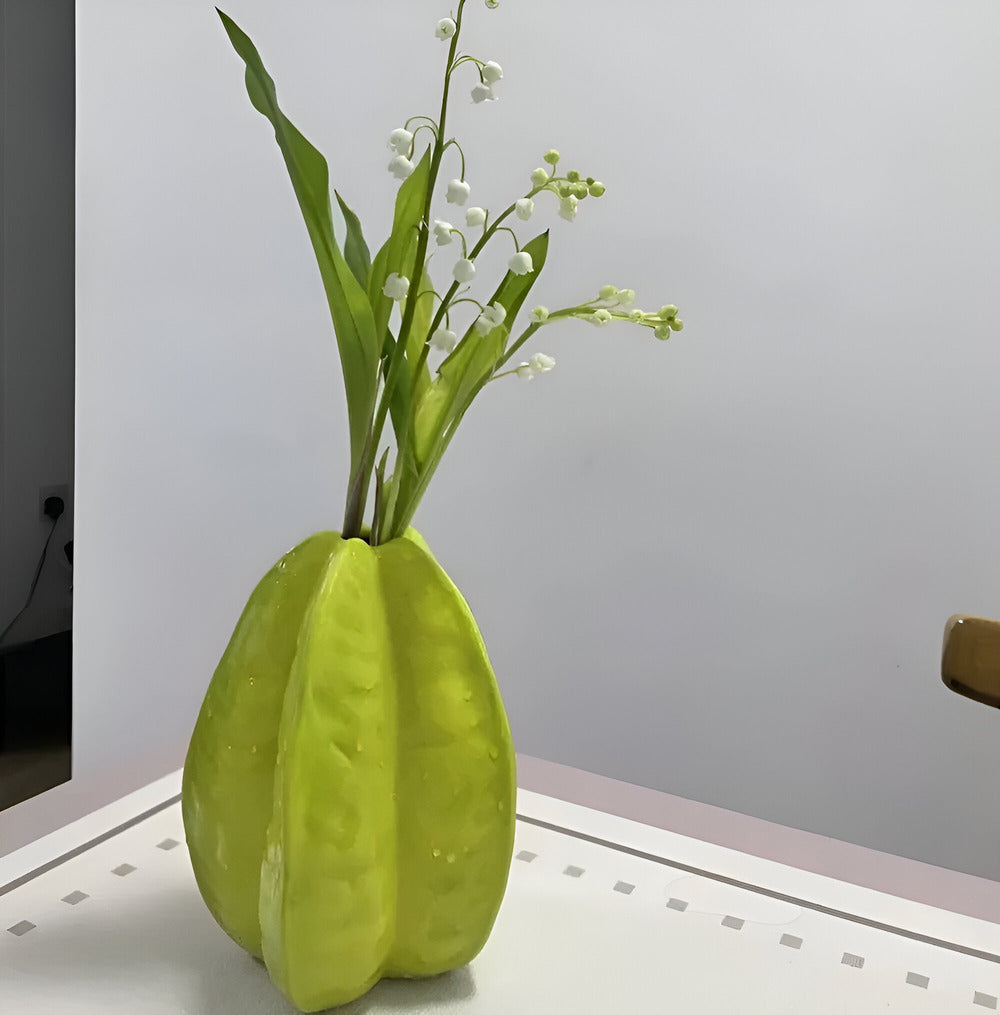 Skanto | Håndlaget Keramisk Blomsterkrukke i Stjernefruktform