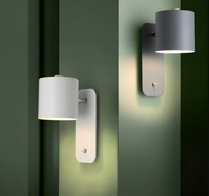 Skanto | EasyPush Vegglampe - Rotérbar Mini Sylinder LED Lampe