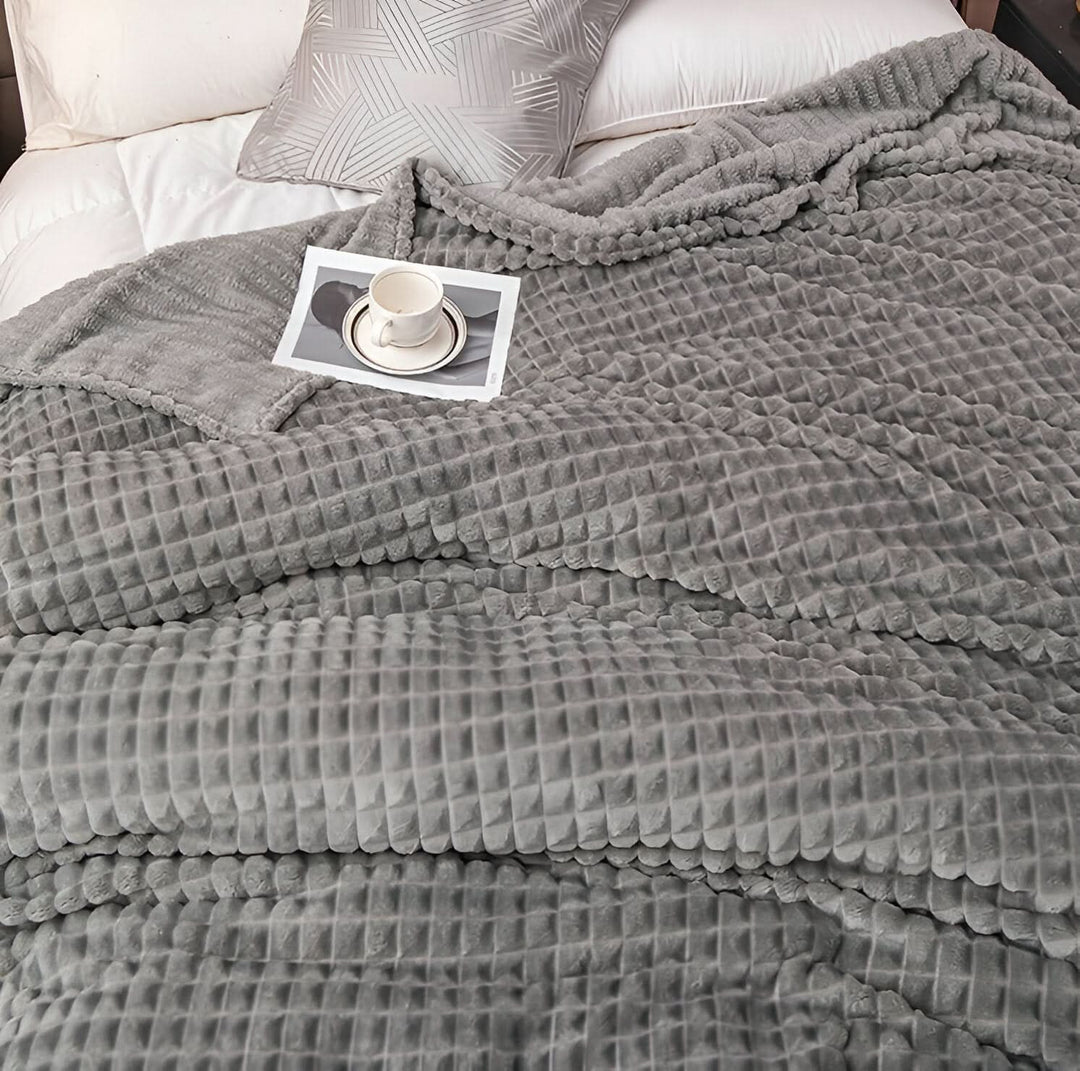 Skanto | CORALWAVE – Ultra-mykt Teksturerte Fleece Teppet