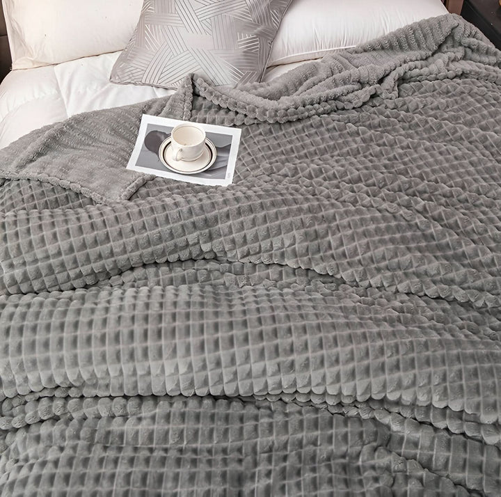 Skanto | CORALWAVE – Ultra-mykt Teksturerte Fleece Teppet