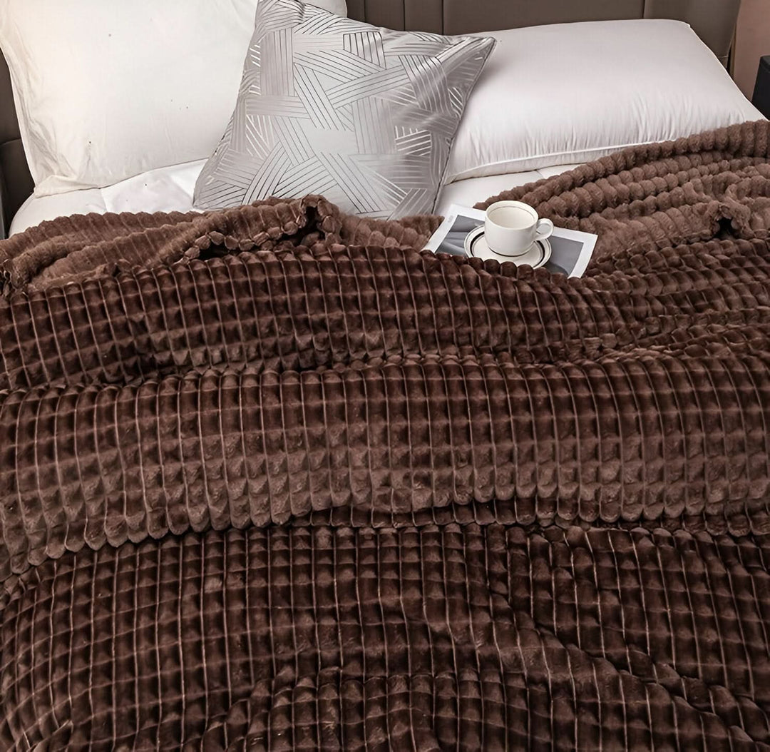 Skanto | CORALWAVE – Ultra-mykt Teksturerte Fleece Teppet