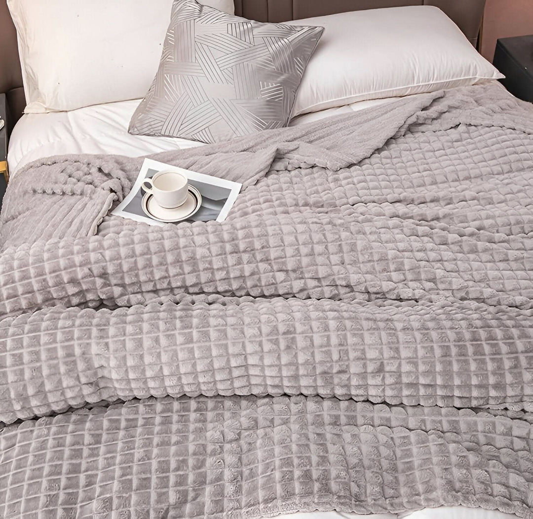 Skanto | CORALWAVE – Ultra-mykt Teksturerte Fleece Teppet