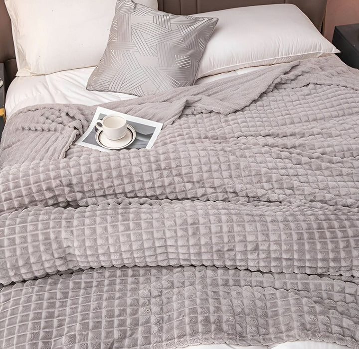 Skanto | CORALWAVE – Ultra-mykt Teksturerte Fleece Teppet