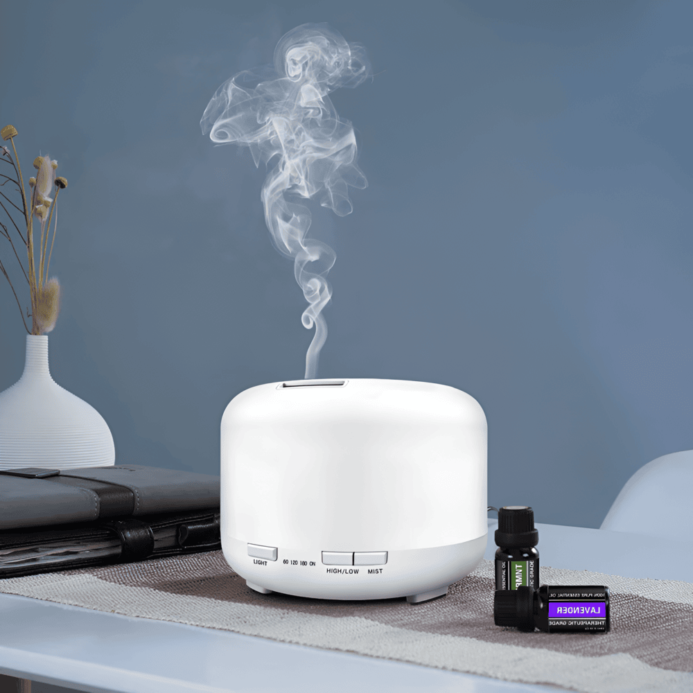 Skanto | LED Aroma Diffuser med Bluetooth-høyttaler og luftfukter