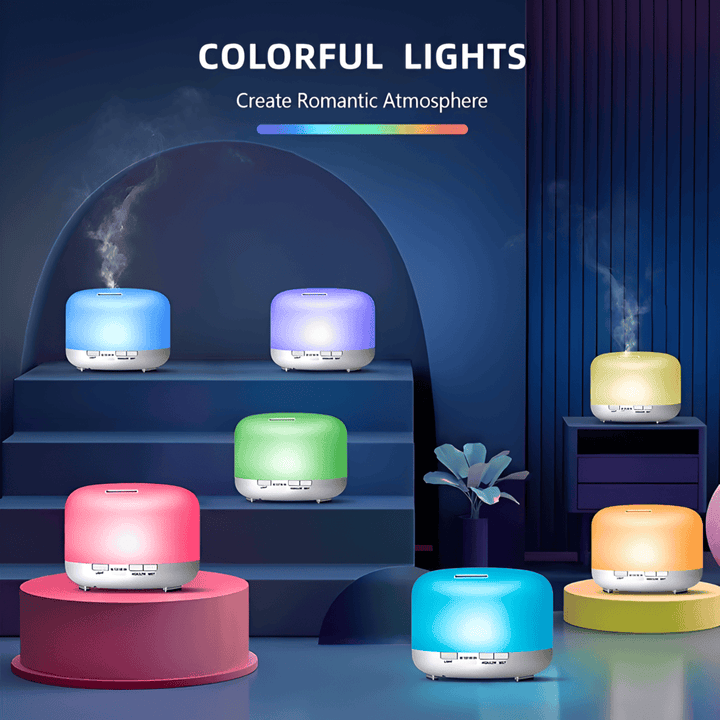 Skanto | LED Aroma Diffuser med Bluetooth-høyttaler og luftfukter