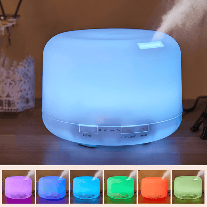 Skanto | LED Aroma Diffuser med Bluetooth-høyttaler og luftfukter