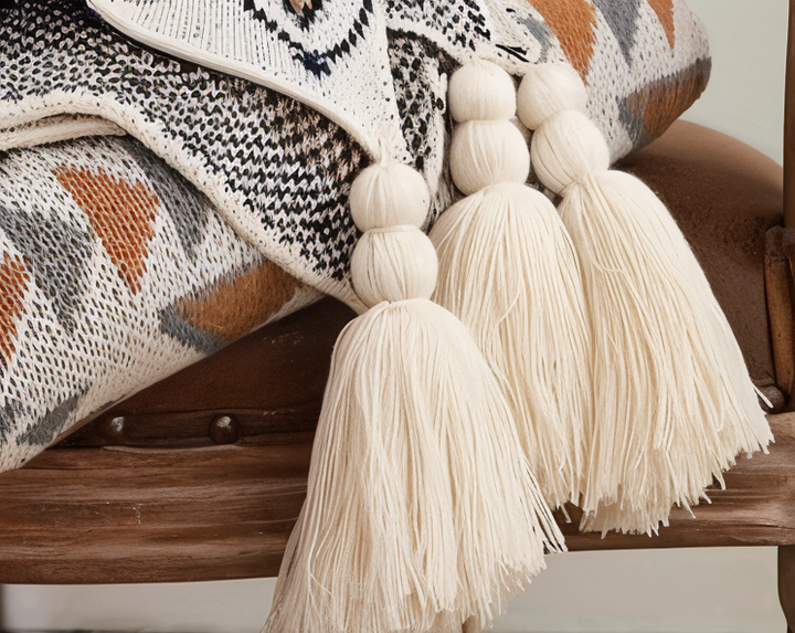 Skanto | VIVIDLOOM – Geometrisk Boho Fleece Teppe