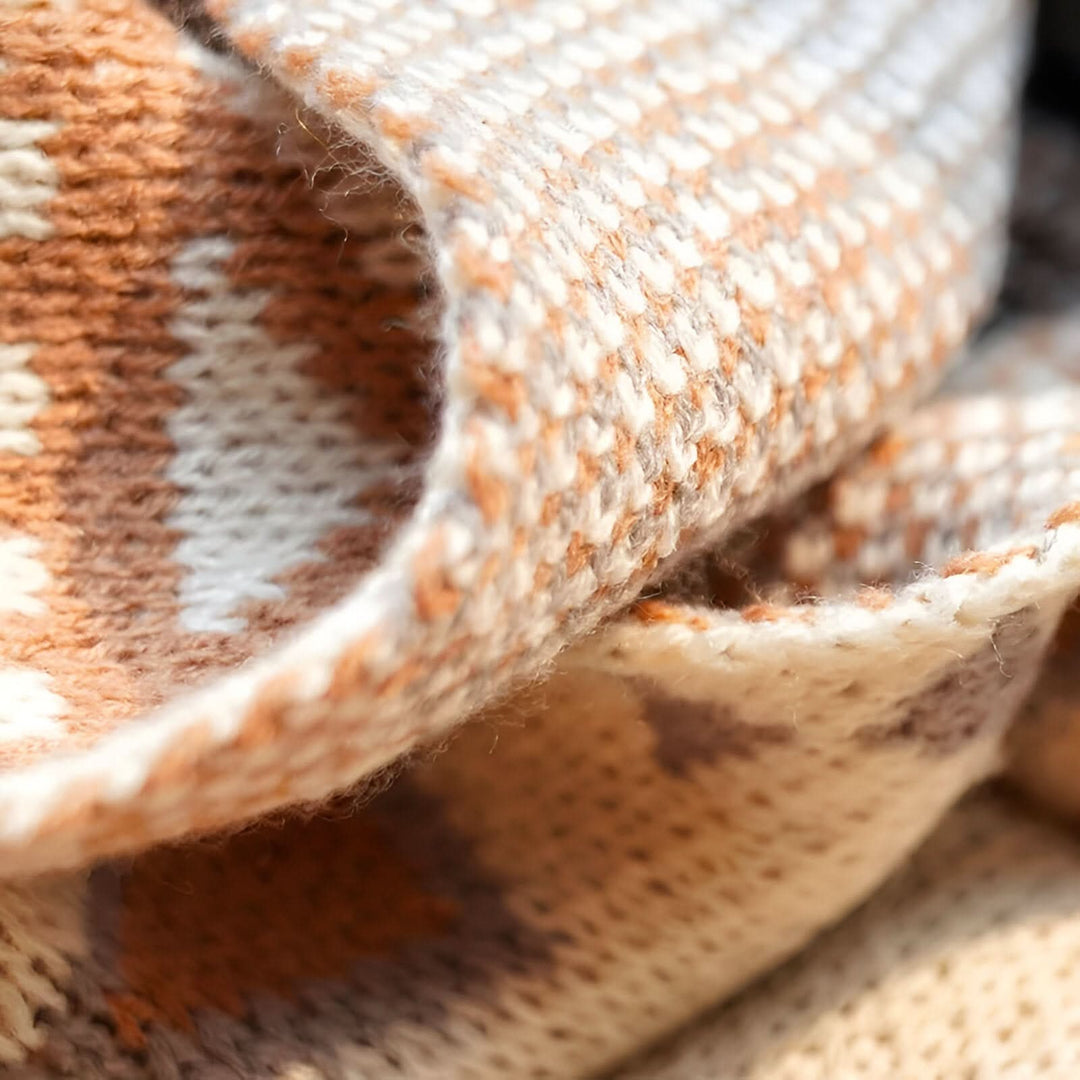 Skanto | VIVIDLOOM – Geometrisk Boho Fleece Teppe