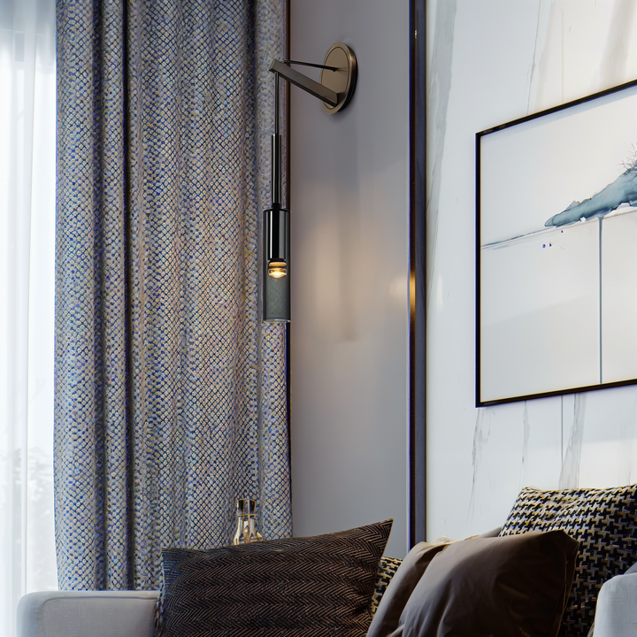 Minimalist vegglampe med røykglass – Orvane | Skanto