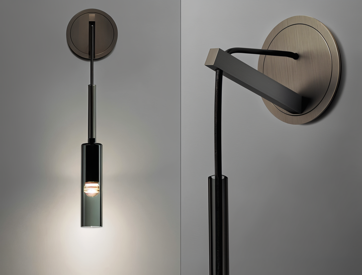 Minimalist vegglampe med røykglass – Orvane | Skanto