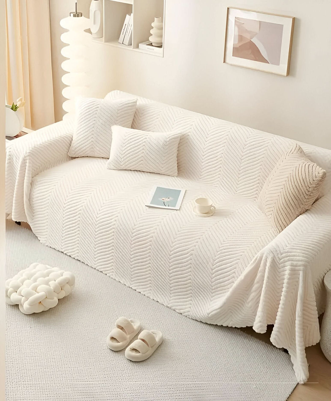 Skanto | LuxuraWrap Sofa Cover – Non‑Slip Pet‑Friendly Couch Protector