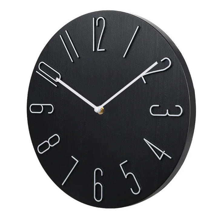 Silencio Moderne, geräuschlose Wanduhr – Minimalistics Design mit Quarzwerk