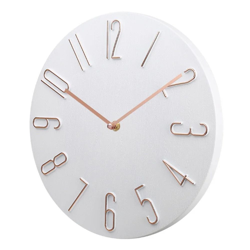 Silencio Moderne, geräuschlose Wanduhr – Minimalistics Design mit Quarzwerk